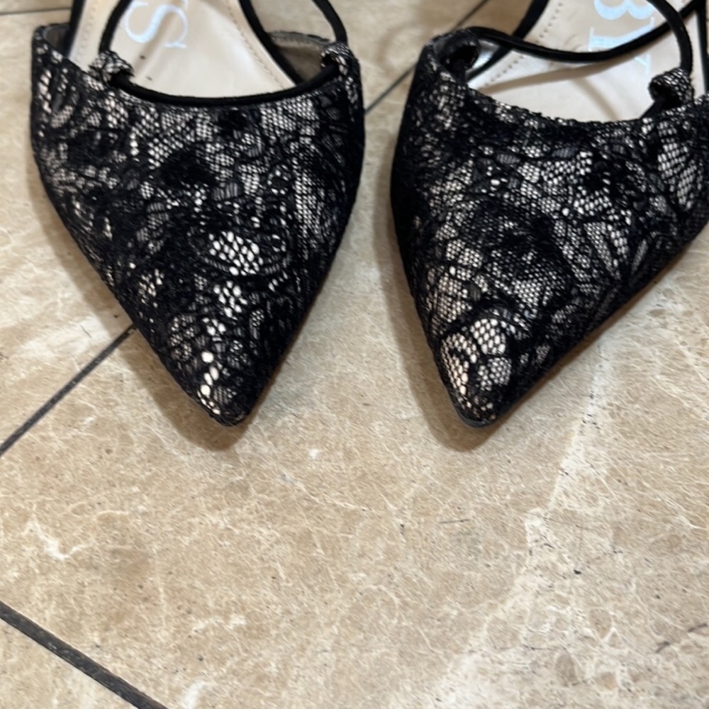 Sam and Libby Omni Ghillie Black Lace Up Zip Back Heels in sz 7.5 - Picture 7 of 7